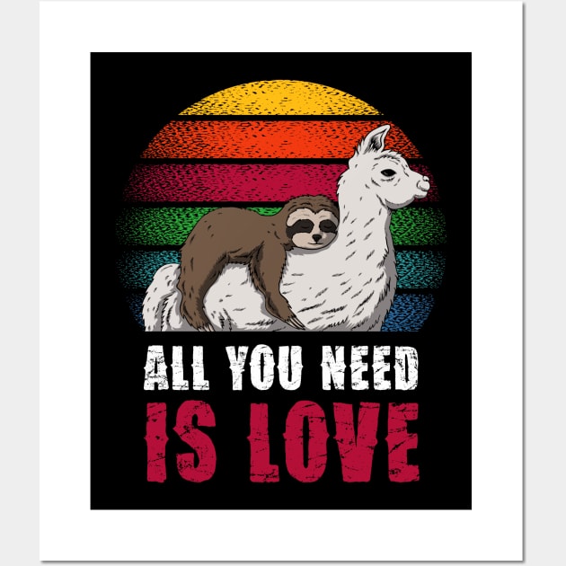 All you need is love and LLAMAS Wall Art by Pannolinno